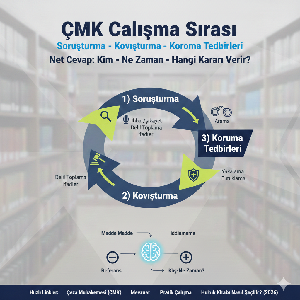 CMK Çalışma Sırası: Soruşturma – Kovuşturma – Koruma Tedbirleri