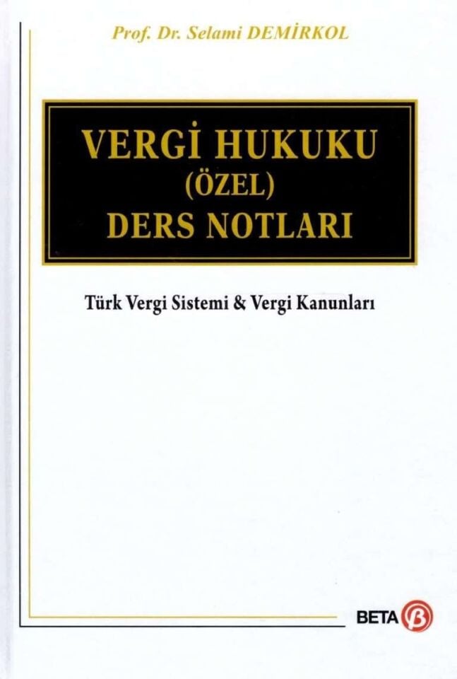 Vergi Hukuku (Özel) Ders Notları