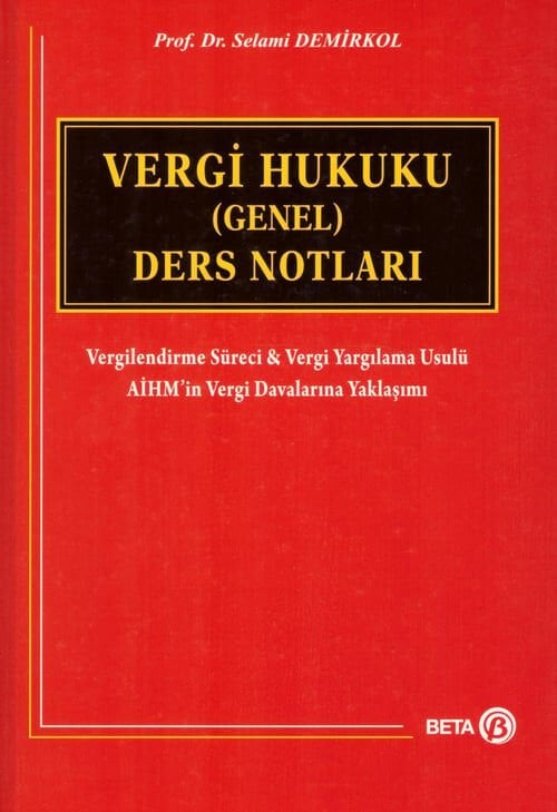Vergi Hukuku (Genel) Ders Notları