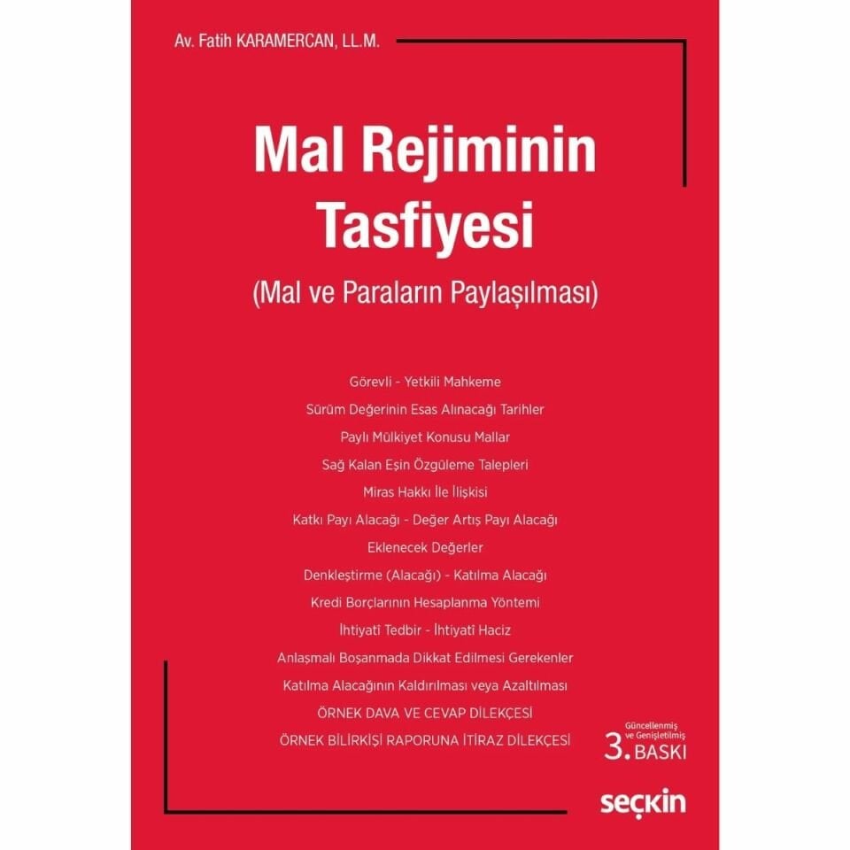 Mal Rejiminin Tasfiyesi (Mal ve Paraların Paylaşılması)