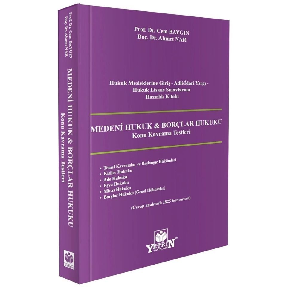 Medeni Hukuk & Borçlar Hukuku Konu Kavrama Testleri