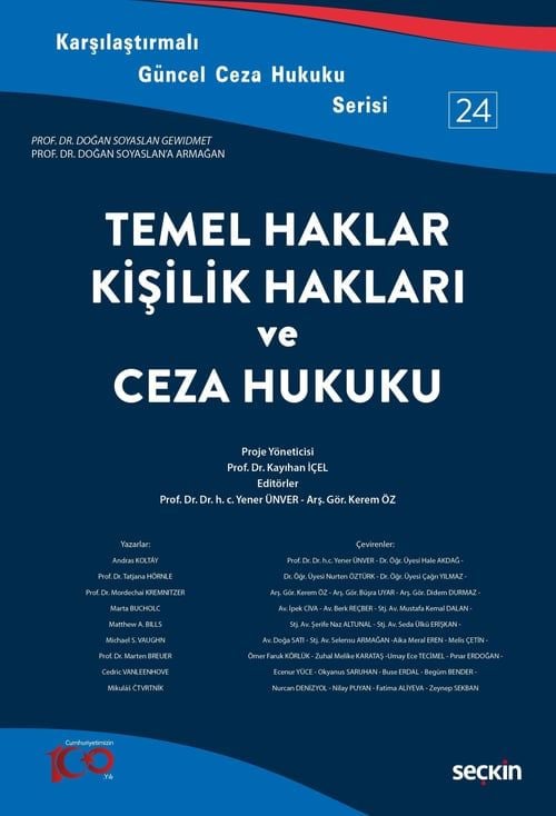 Temel Haklar, Kişilik Hakları ve Ceza Hukuku