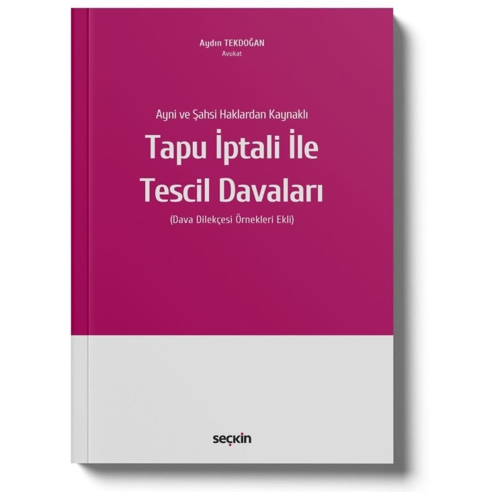 Tapu İptali ve Tescili Davaları