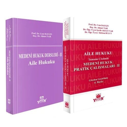 Medeni Hukuk Dersleri – II Aile Hukuku - Medeni Hukuk Pratik Çalışmaları – II (Aile Hukuku) (İndirimli)