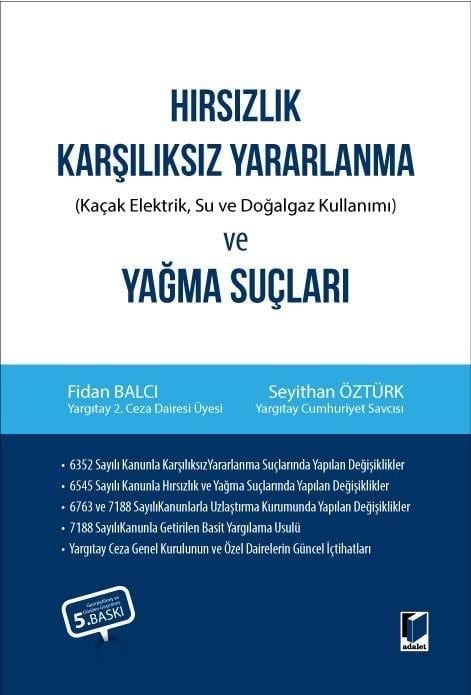 Hırsızlık, Karşılıksız Yararlanma (Kaçak Elektrik, Su ve Doğlagaz Kullanımı) ve Yağma Suçları