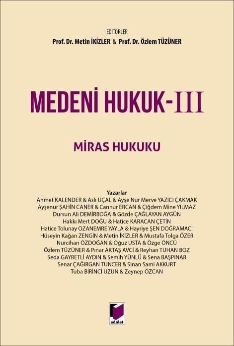 Medeni Hukuk - Iıı Miras Hukuku