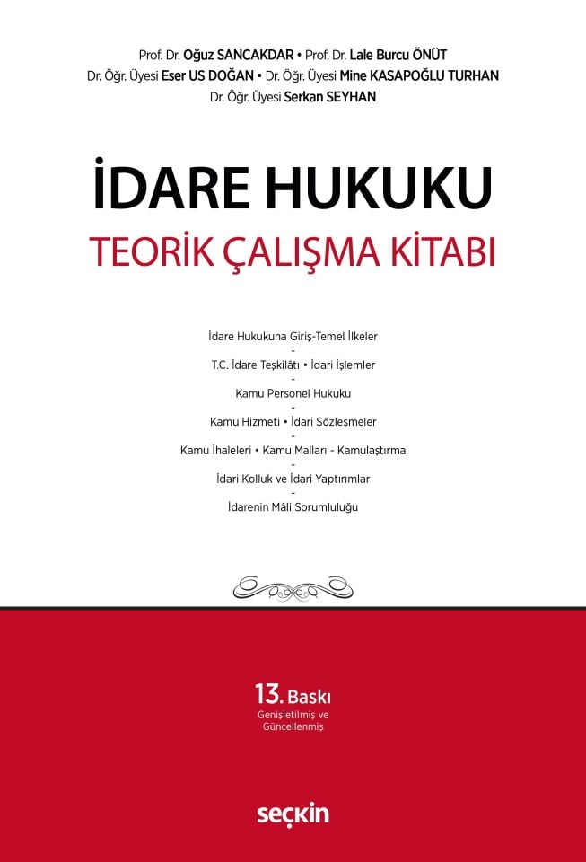 İdare Hukuku Teorik Çalışma Kitabı