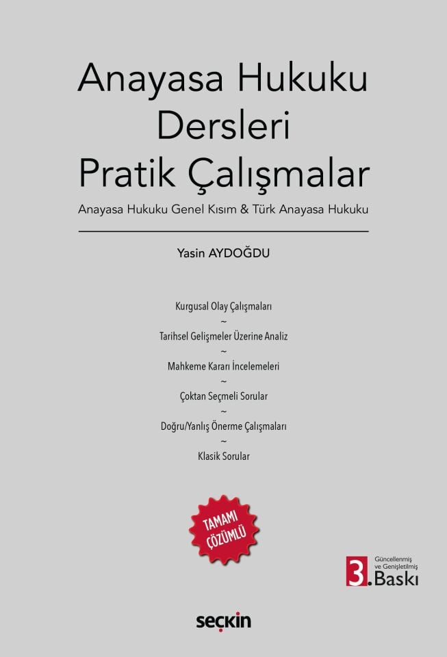 Anayasa Hukuku Dersleri Pratik Çalışmalar