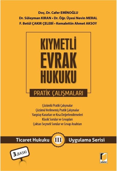 Kıymetli Evrak Hukuku Pratik Çalışmaları