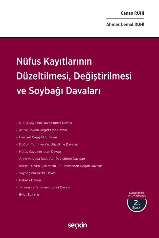 Nüfus Kayıtlarının Düzeltilmesi, Değiştirilmesi ve Soybağı Davaları